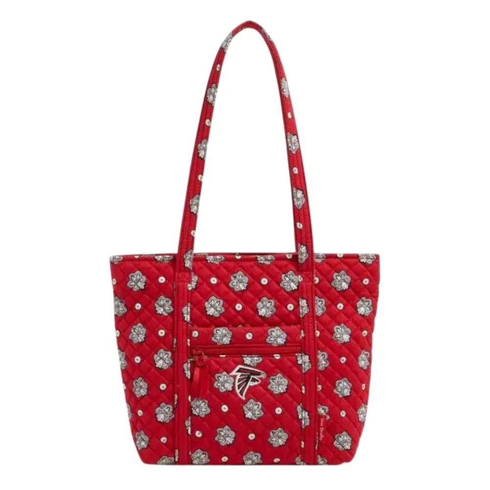 Atlanta Falcons Vera Bradley Football Small Cotton Red Silver Women's Tote Bag